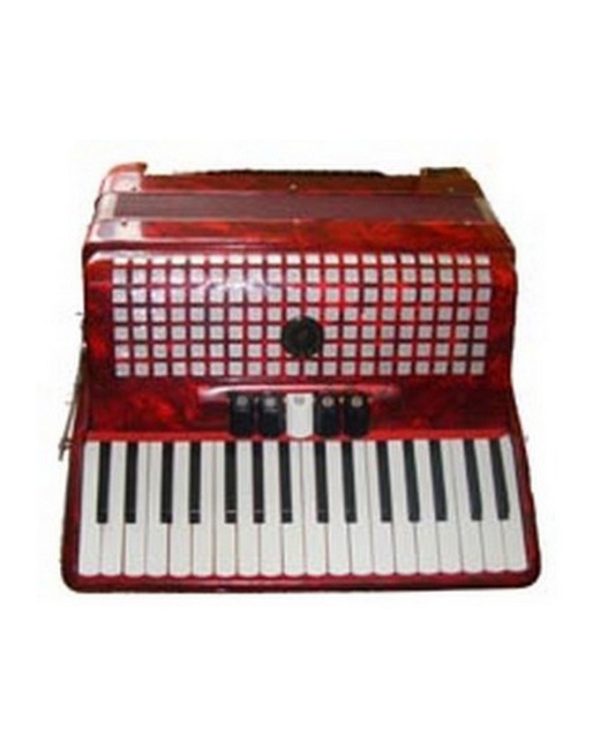 Accordian Bass In Hard Case 60Key Red
