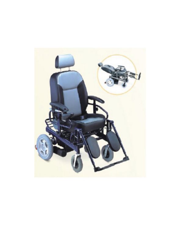 Aluminium Reclining Power Wheelchair For Adult, Acid Battery, Not Foldable
