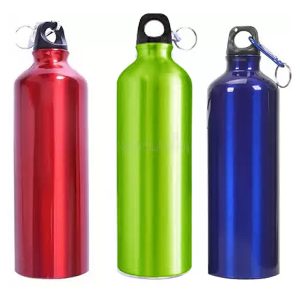 Aluminium Water Bottle With Carabiner 750Ml Red/Blue/Green