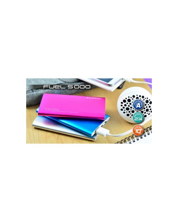 5000Mah Polymer Portable Charger Cliptec Blue