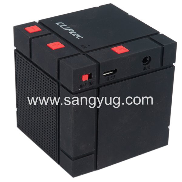 Mini Color-Beat Portable Bluetooth Speaker Cliptec Black - Image 2