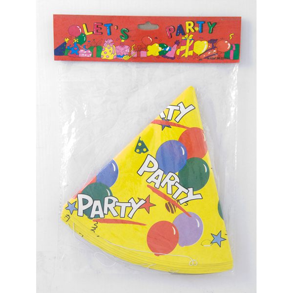 Party Cone Hats 6Pcs/Pkt 20Cm - Image 2
