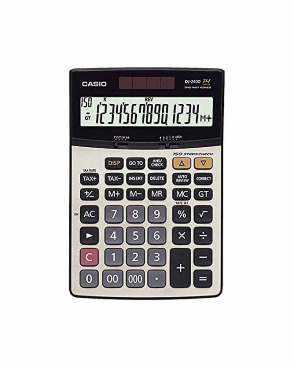 DJ-240D Plus Desk Top Calculator 14 Digits Casio 2 Way