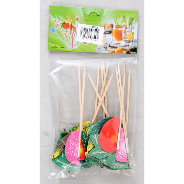 Fruit Shape Decorated Toothpicks 12Pcs / Bag