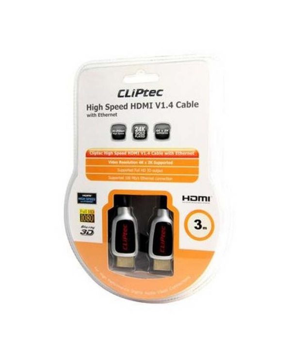High Speed Hdmi V1.4 Cable With Ethernet 3.0M Cliptec