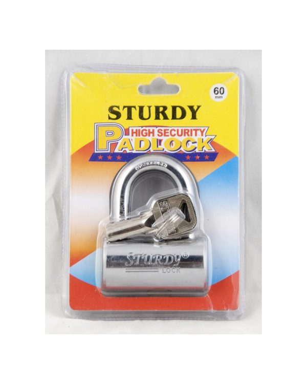 Iron Body Lock With Brass Cylinder,And Three Security Keys,60Mm Sturdy