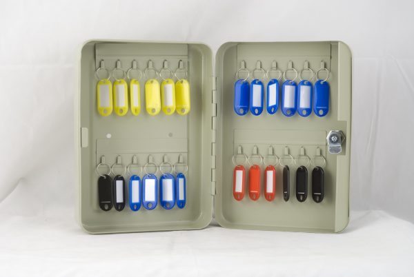HF250C-24K - Key Cabinet 7Mm Steel Plate For 24 Keys With Tags 250*180*75