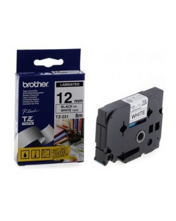 Label Tape For Brother Length : 8M 12Mm Black On White