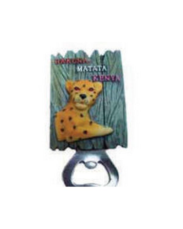 Leopard Magnet Bottle Opener, Sunpower Magnet Polyresin