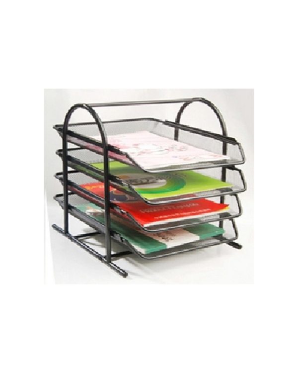 Mesh Stationery -4-Tier Document Tray 350*300*313Mm Black