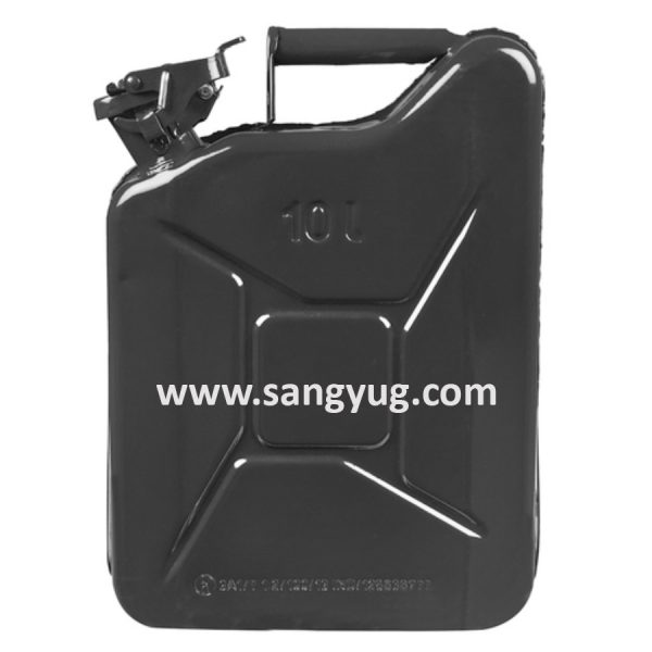 Metal Jerry Cans 30 x13 x 40.5Cm Sunpower 10L - Black - 0.6Mm