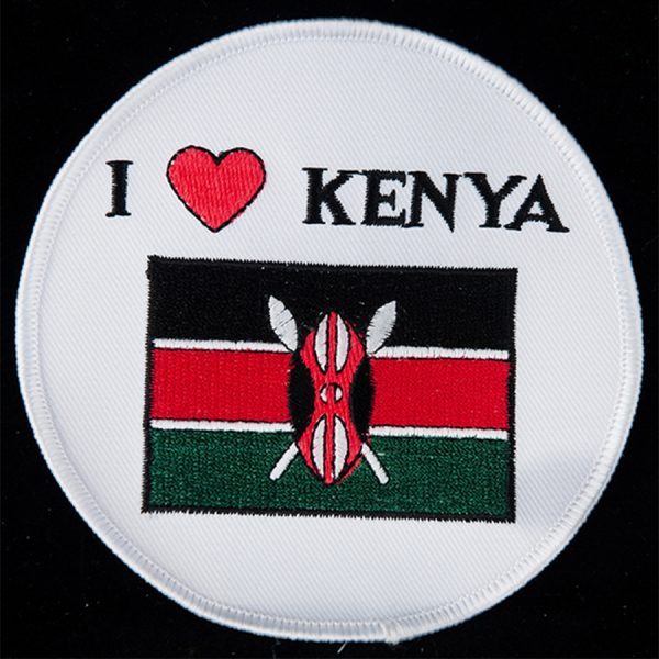 Patch Love Kenya, Round 2inch Sunpower Badge Embroided