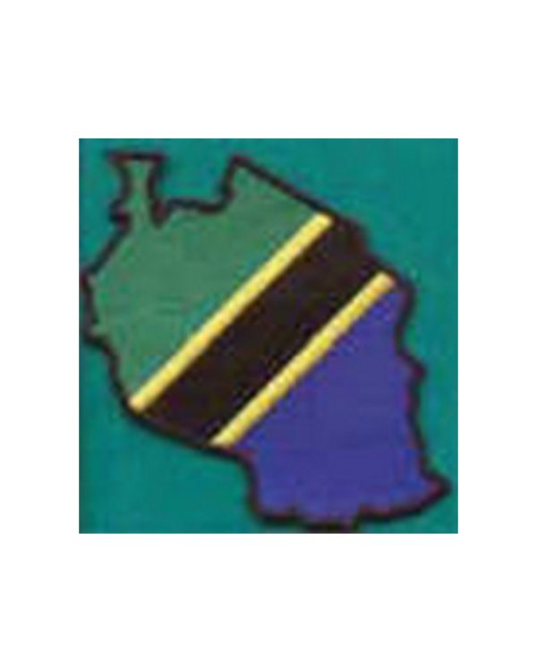 Patch Shape Flag-Tanzania 3inchX3inch Sunpower Badge Embroided