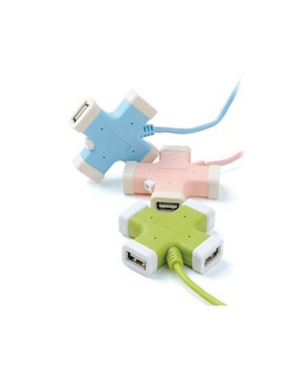 Usb 2.0 4 Ports Hub(X-Cross)(Green) Cliptec - Image 2