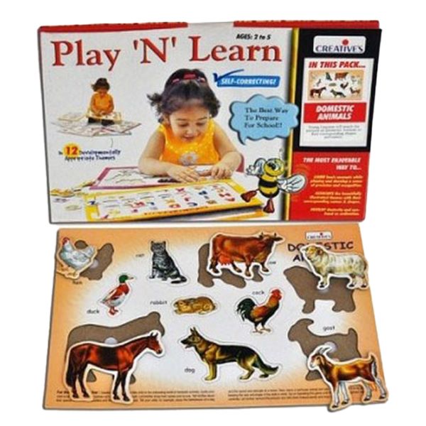 Play And Learn - Domestic Animals - Age 2-5 Creative - Sangyug Online Shop %