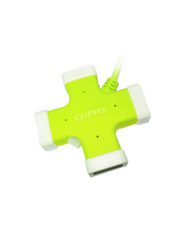 Usb 2.0 4 Ports Hub(X-Cross)(Green) Cliptec