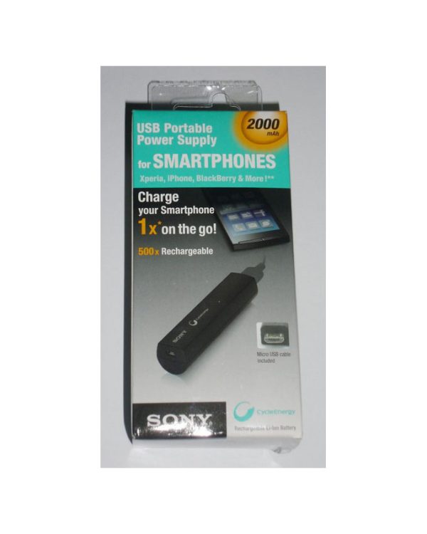 Usb Portable Power Supply For Smart Phones Sony Black